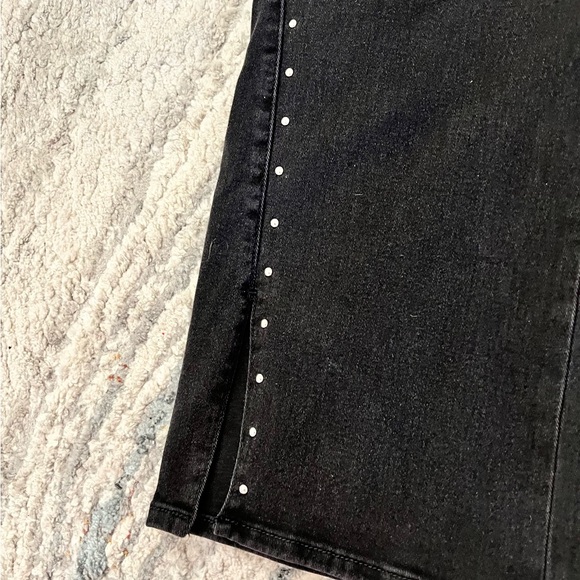 Jessica Simpson Black Studded Flare Leg Jeans - Picture 3 of 4